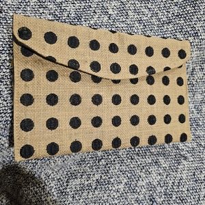 Burlap Clutch Bag